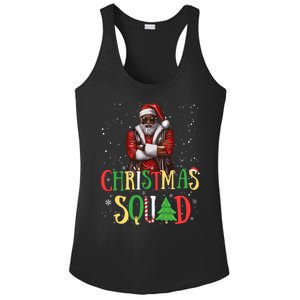 Santa Christmas Squad Black African American Pajamas Ladies PosiCharge Competitor Racerback Tank