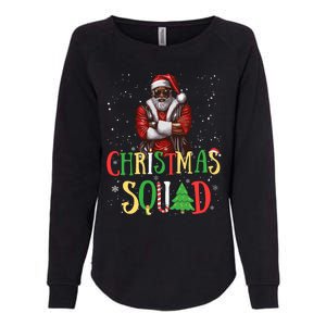 Santa Christmas Squad Black African American Pajamas Womens California Wash Sweatshirt