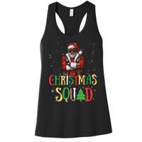 Santa Christmas Squad Black African American Pajamas Women's Racerback Tank