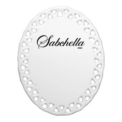 Sarah Carpenter Sabchella 2024 Ceramic Oval Ornament