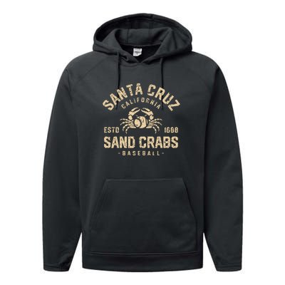 Santa Cruz Sand Crabs California Baseball Performance Fleece Hoodie