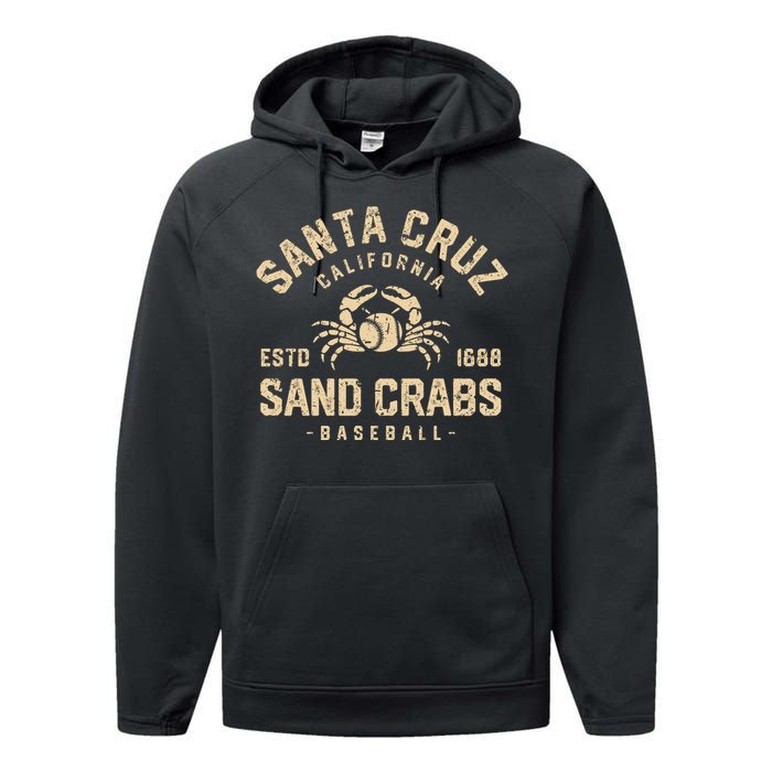 Santa Cruz Sand Crabs California Baseball Performance Fleece Hoodie