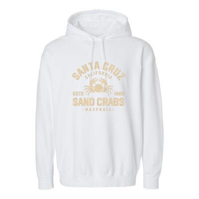 Santa Cruz Sand Crabs California Baseball Garment-Dyed Fleece Hoodie