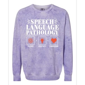 Science Cute Speech Language Pathology Slp Therapist Gift Colorblast Crewneck Sweatshirt