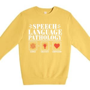 Science Cute Speech Language Pathology Slp Therapist Gift Premium Crewneck Sweatshirt