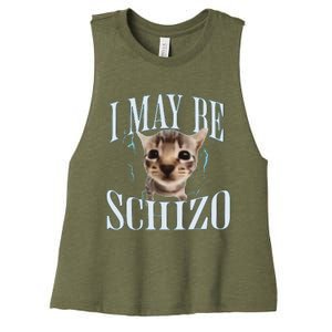 Silly Cat Women's Racerback Cropped Tank