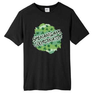 Shenanigans Coordinator St Patricks Day Clovers And Shamrocks Tall Fusion ChromaSoft Performance T-Shirt