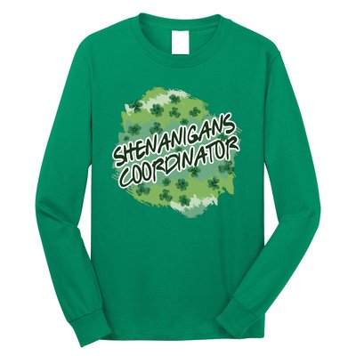 Shenanigans Coordinator St Patricks Day Clovers And Shamrocks Long Sleeve Shirt