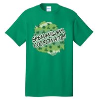 Shenanigans Coordinator St Patricks Day Clovers And Shamrocks Tall T-Shirt