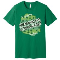 Shenanigans Coordinator St Patricks Day Clovers And Shamrocks Premium T-Shirt