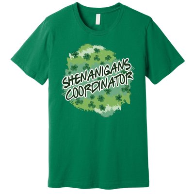 Shenanigans Coordinator St Patricks Day Clovers And Shamrocks Premium T-Shirt