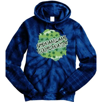 Shenanigans Coordinator St Patricks Day Clovers And Shamrocks Tie Dye Hoodie