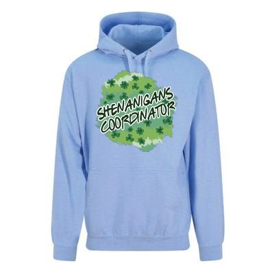 Shenanigans Coordinator St Patricks Day Clovers And Shamrocks Unisex Surf Hoodie