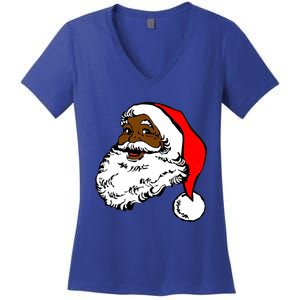 Santa Claus Santa Claus Cool Gift African American Pride Cute Gift Women's V-Neck T-Shirt