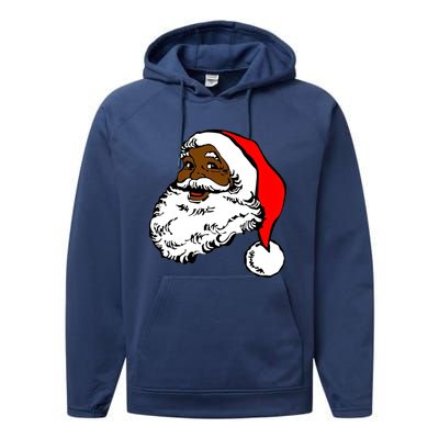 Santa Claus Santa Claus Cool Gift African American Pride Cute Gift Performance Fleece Hoodie