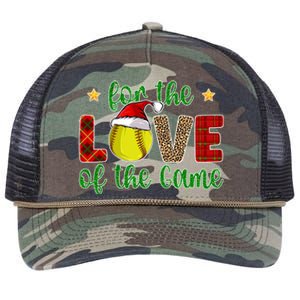 Softball Christmas Softball Player Xmas Santa Meaningful Gift Retro Rope Trucker Hat Cap