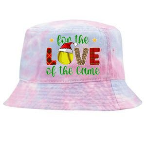 Softball Christmas Softball Player Xmas Santa Meaningful Gift Tie-Dyed Bucket Hat