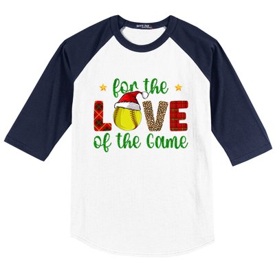 Softball Christmas Softball Player Xmas Santa Meaningful Gift Baseball Sleeve Shirt