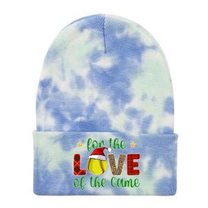 Softball Christmas Softball Player Xmas Santa Meaningful Gift Tie Dye 12in Knit Beanie