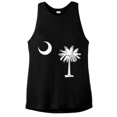 South Carolina State Flag Palmetto Moon SC Pride Ladies PosiCharge Tri-Blend Wicking Tank