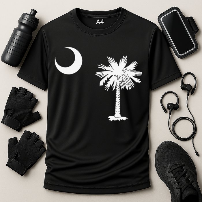 South Carolina State Flag Palmetto Moon SC Pride Cooling Performance Crew T-Shirt