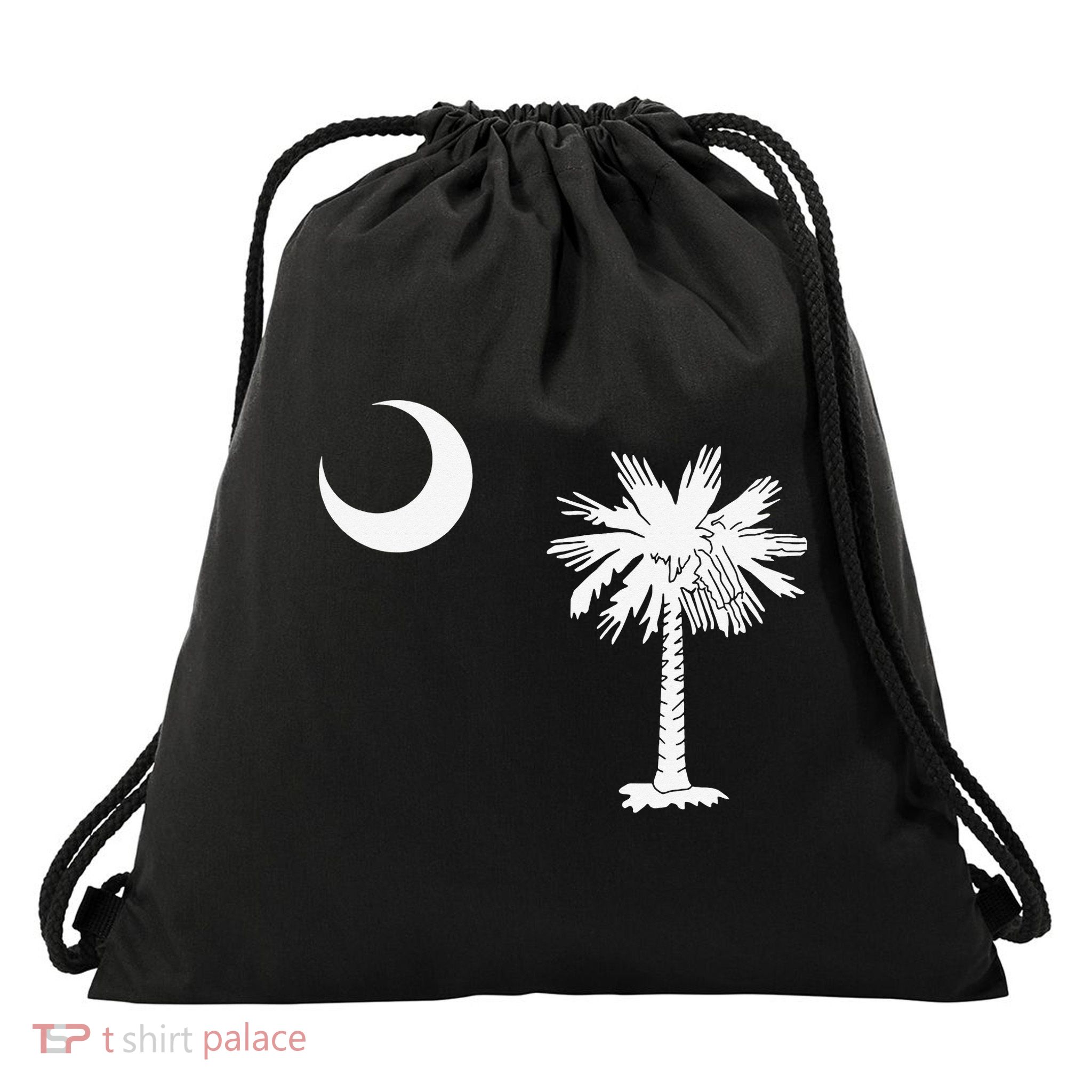 South Carolina State Flag Palmetto Moon SC Pride Drawstring Bag