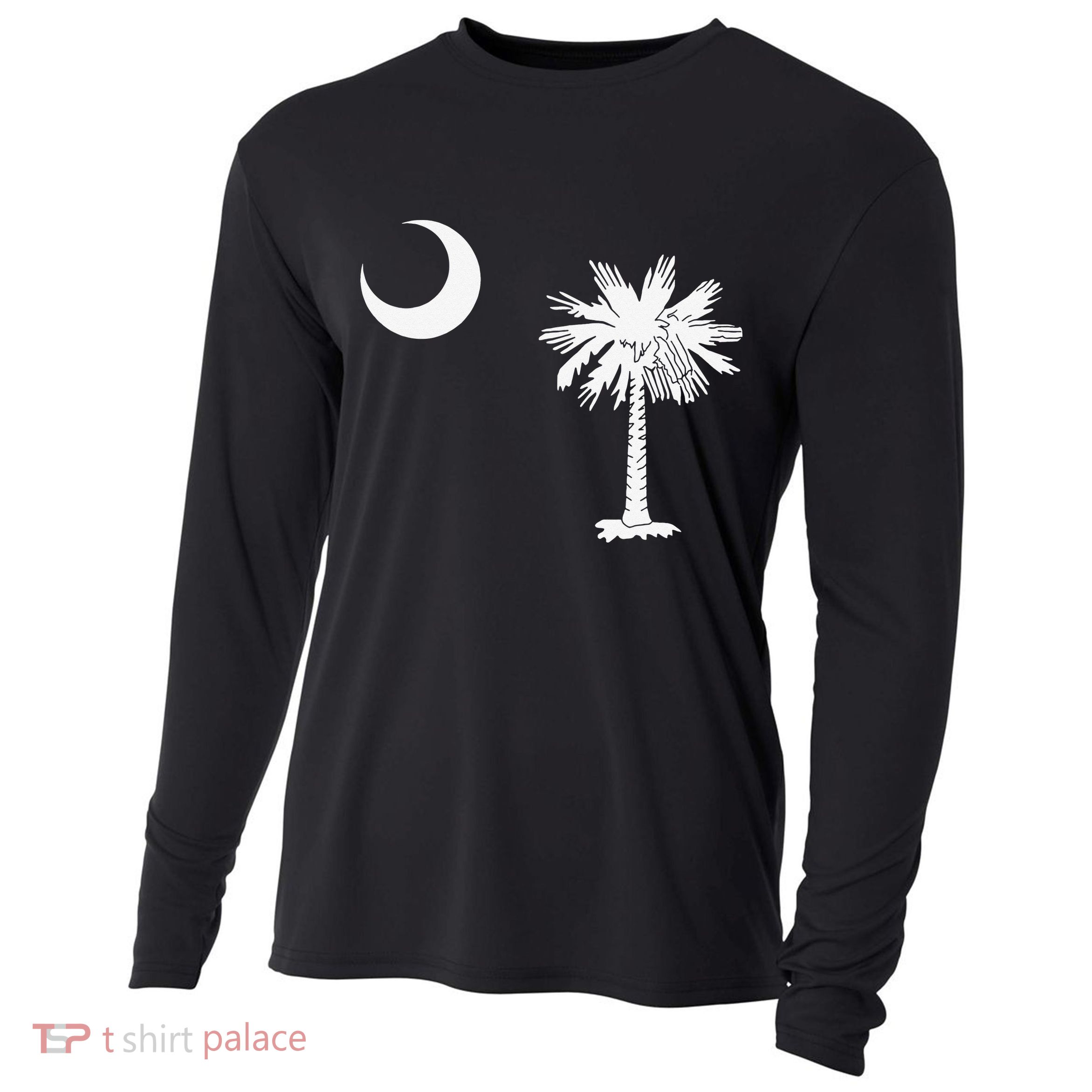 South Carolina State Flag Palmetto Moon SC Pride Cooling Performance Long Sleeve Crew