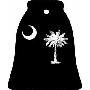 South Carolina State Flag Palmetto Moon SC Pride Ceramic Bell Ornament