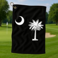 South Carolina State Flag Palmetto Moon SC Pride Golf Towel