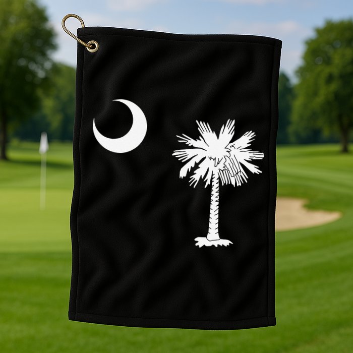 South Carolina State Flag Palmetto Moon SC Pride Golf Towel