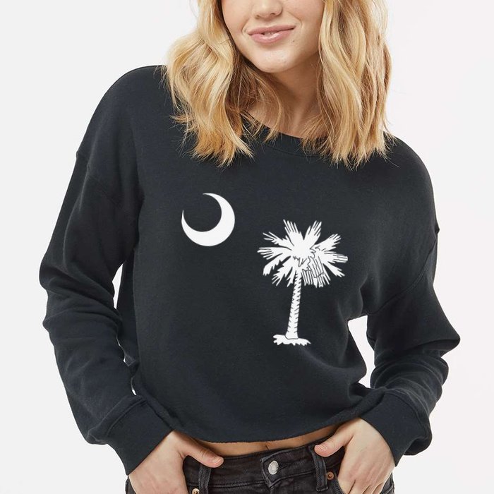 South Carolina State Flag Palmetto Moon SC Pride Cropped Pullover Crew