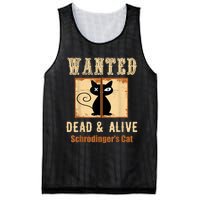 Schroedinger's Cat Science Graphic Wanted Dead & Alive Quote Mesh Reversible Basketball Jersey Tank