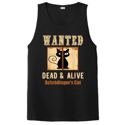 Schroedinger's Cat Science Graphic Wanted Dead & Alive Quote PosiCharge Competitor Tank