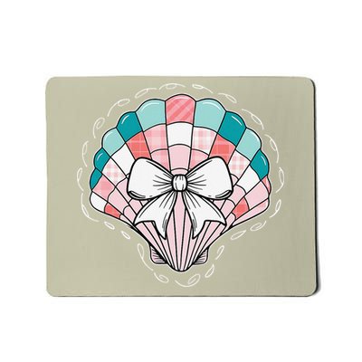 Seashell Coquette Summer Vibes Coastal Hawaii Preppy Beach Mousepad
