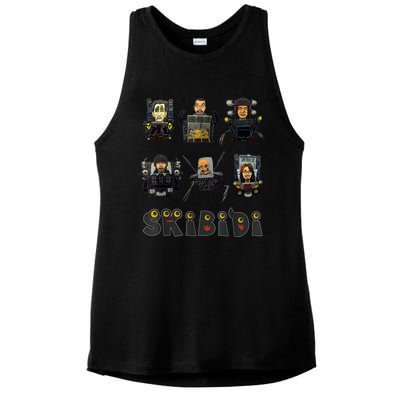 Skibiditoilet Costume Speaker Man Camera Man Tv Man Ladies PosiCharge Tri-Blend Wicking Tank