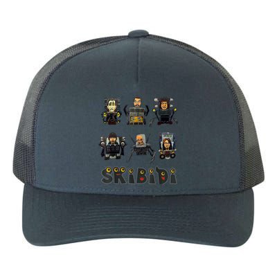 Skibiditoilet Costume Speaker Man Camera Man Tv Man Yupoong Adult 5-Panel Trucker Hat