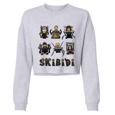 Skibiditoilet Costume Speaker Man Camera Man Tv Man Cropped Pullover Crew