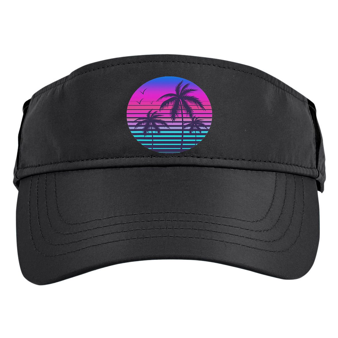 Sunset Cool Summer Vacation Women Beach Palm Tree Adult Drive Performance Visor