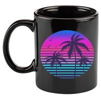 Sunset Cool Summer Vacation Women Beach Palm Tree 11oz C Handle Ceramic Mug