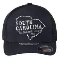 South Carolina Sc Vintage Graphic Palmetto State Flexfit Unipanel Trucker Cap