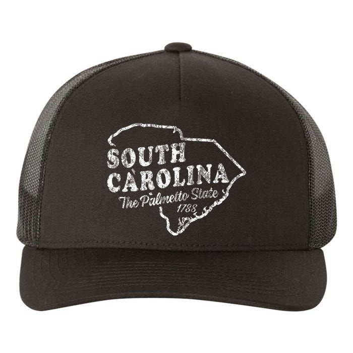 South Carolina Sc Vintage Graphic Palmetto State Yupoong Adult 5-Panel Trucker Hat