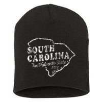 South Carolina Sc Vintage Graphic Palmetto State Short Acrylic Beanie