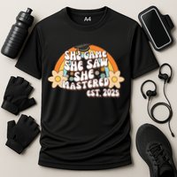 She Came She Saw She Mastered Master's Degree 2025 Graduate Cooling Performance Crew T-Shirt