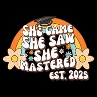 She Came She Saw She Mastered Master's Degree 2025 Graduate Cooling Performance Crew T-Shirt