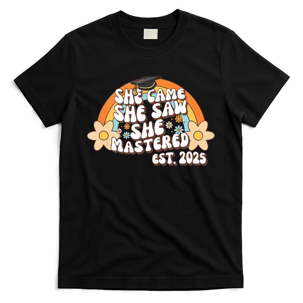 She Came She Saw She Mastered Master's Degree 2025 Graduate T-Shirt