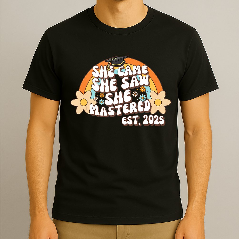 She Came She Saw She Mastered Master's Degree 2025 Graduate T-Shirt
