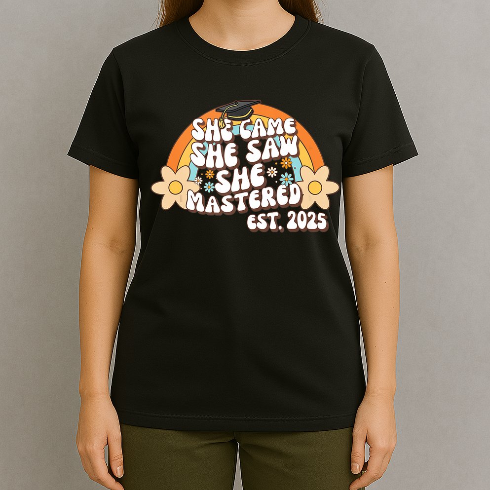 She Came She Saw She Mastered Master's Degree 2025 Graduate T-Shirt