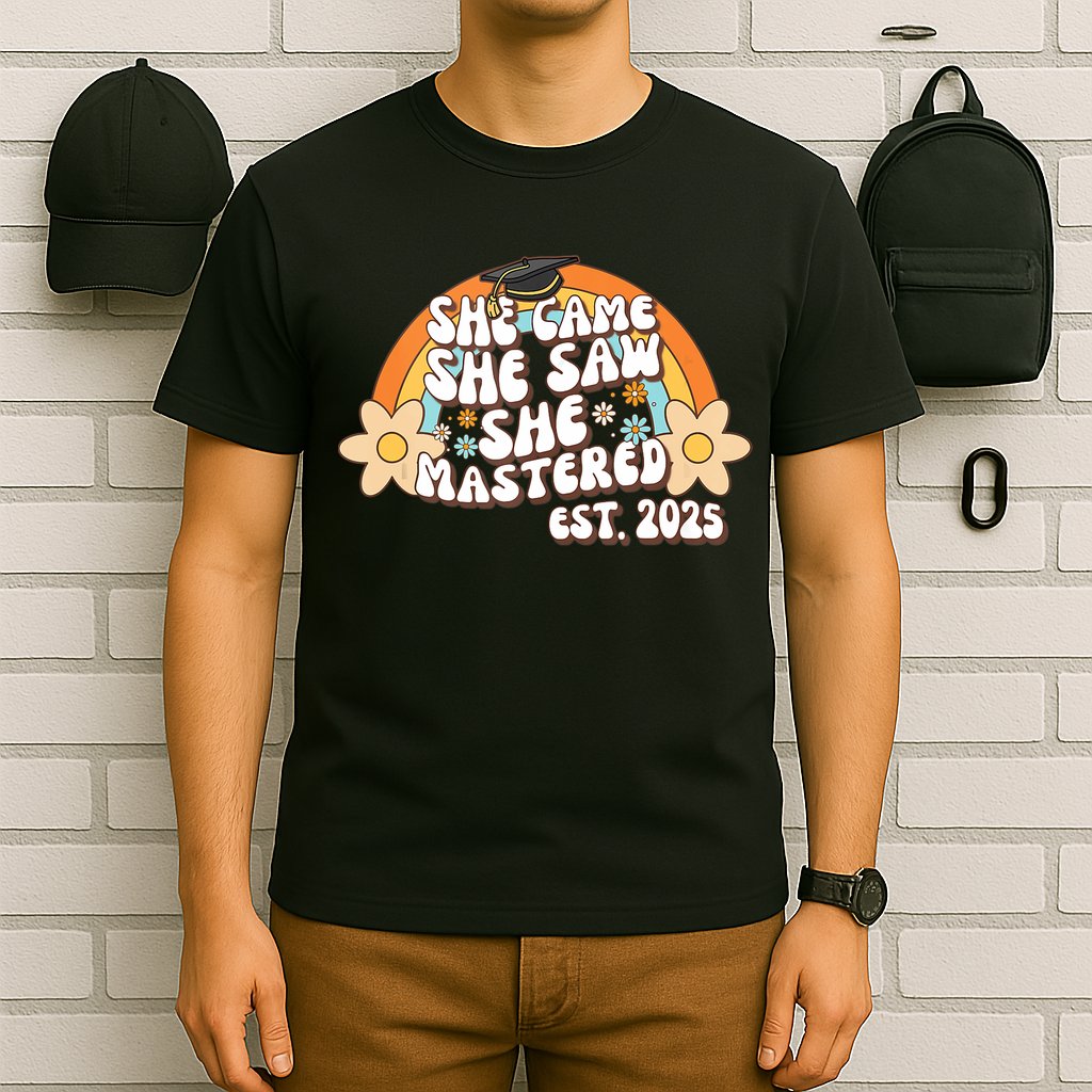 She Came She Saw She Mastered Master's Degree 2025 Graduate T-Shirt