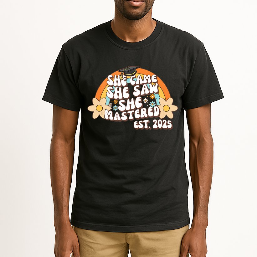 She Came She Saw She Mastered Master's Degree 2025 Graduate Tall T-Shirt