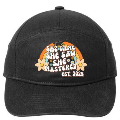 She Came She Saw She Mastered Master's Degree 2025 Graduate 7-Panel Snapback Hat